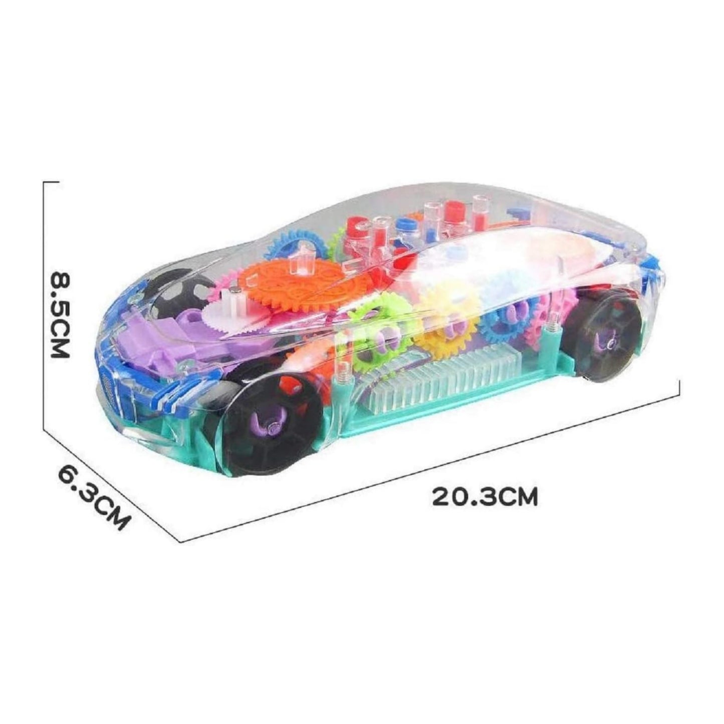 3D Car with 360 Degree Rotation, Gear Simulation Mechanical Car, Sound & Light Toys for Kids Boys & Girls (Multi Color) (Multi Design)