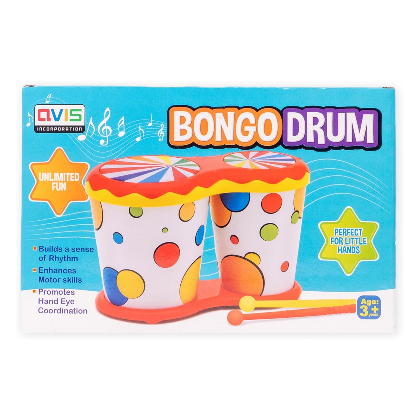 Avis Musical Instrument Bongo Drum for Kids