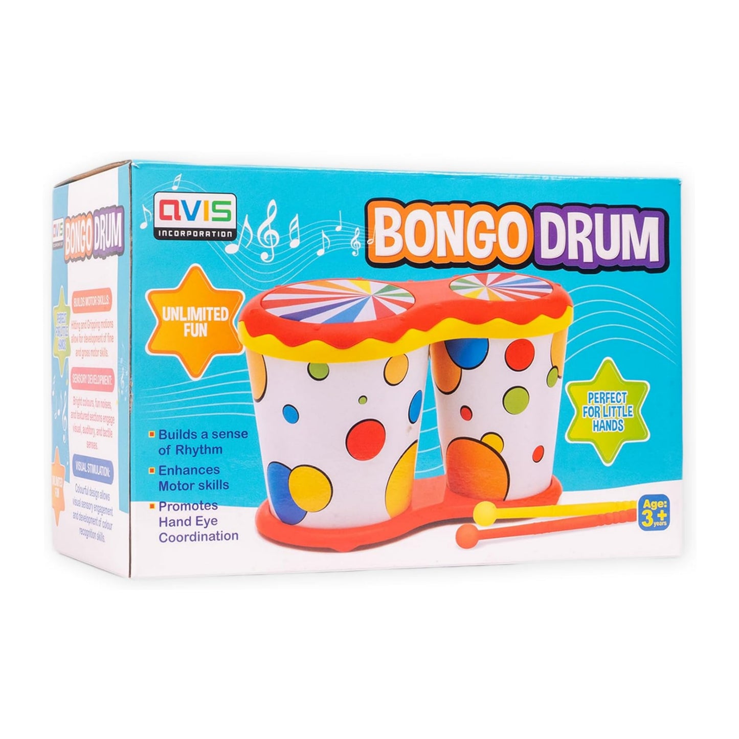 Avis Musical Instrument Bongo Drum for Kids