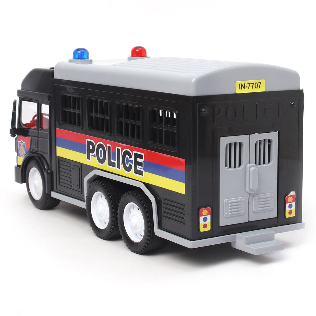 Ratna's My First Wheels Police Van Pull Back Friction Toy (Black) For Kids 5 +
