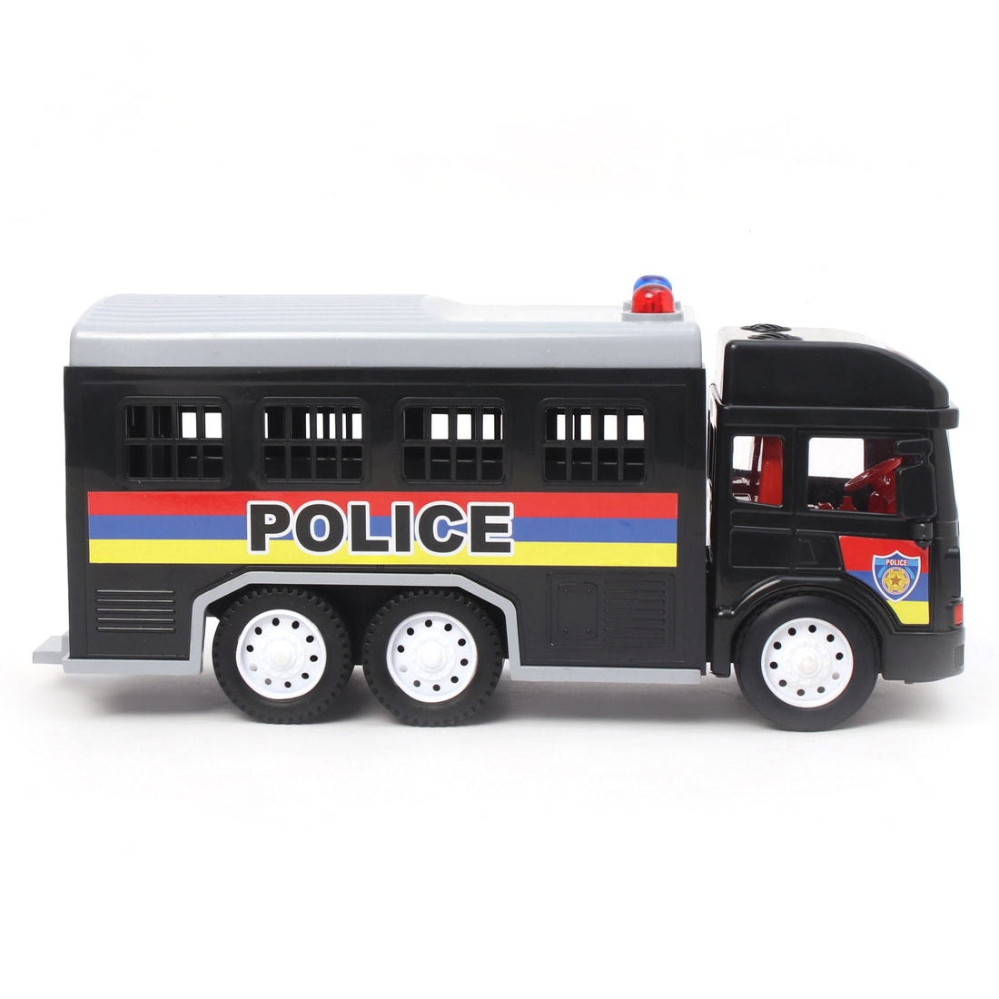 Ratna's My First Wheels Police Van Pull Back Friction Toy (Black) For Kids 5 +