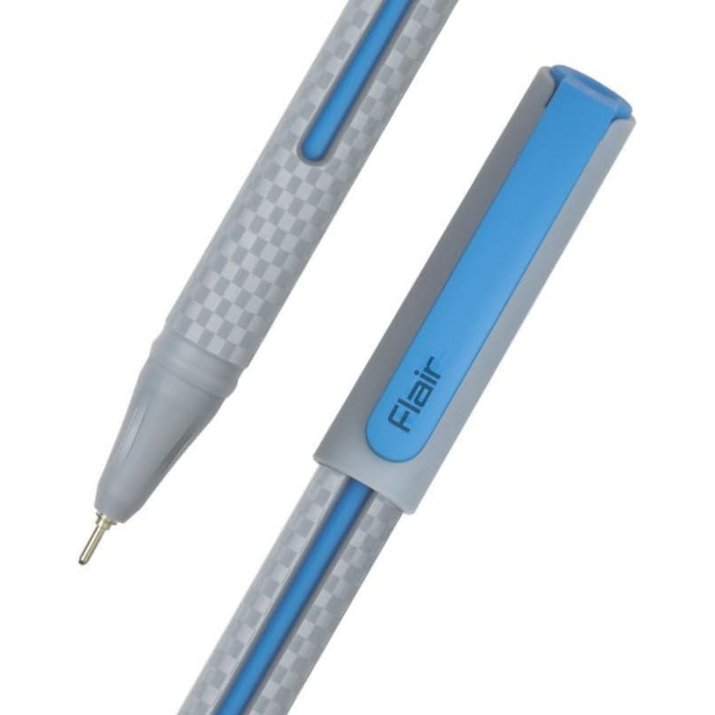 Flair Yolo Ball Pen | 0.6 mm Tip Size | Light Weight Sleek Body With Smooth Performance | Low-Viscosity Ink For Smudge Free Writing | Blue Ink, Set Of 10
