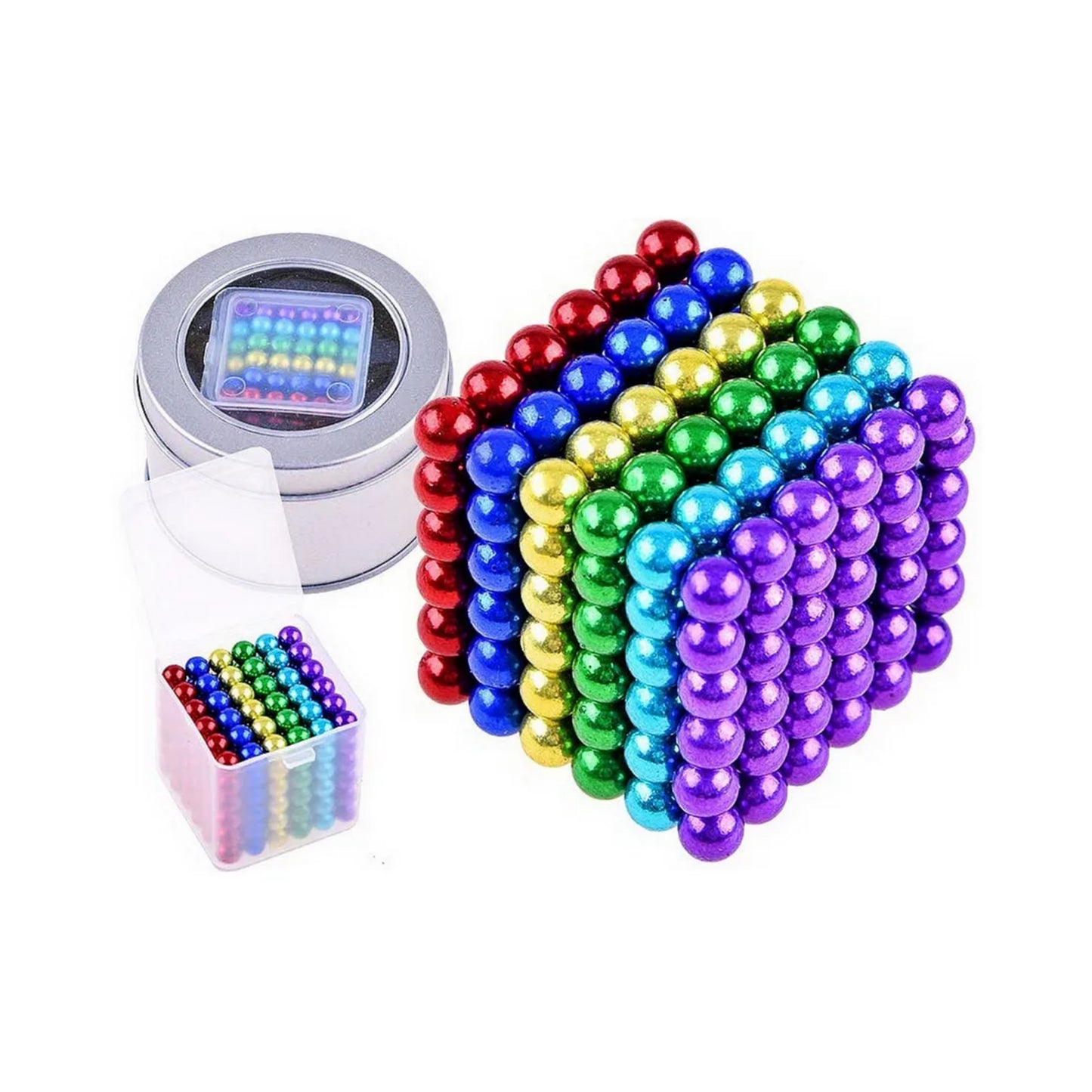 Magnet Trending Balls 216 Pieces 6X6 Cube of 6 Colors 5mm Balls- Explore The Creative World, Stress Relief for Jewellery Making, Beading, and Art Crafts with Steel Protection