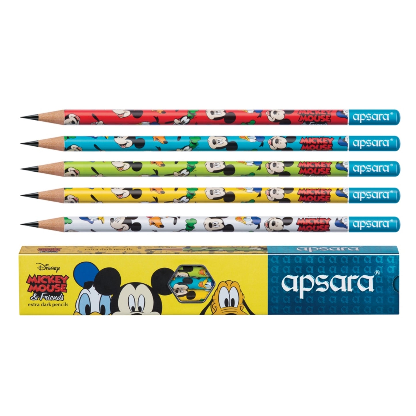Apsara Disney Mickey Mouse And Friends Extra Dark Pencils Pack of 10
