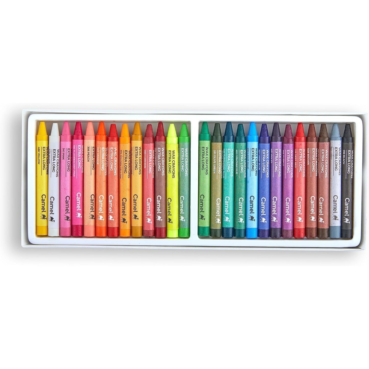 Camel Camlin Kokuyo Extra Long Wax Crayons - 26 Shades