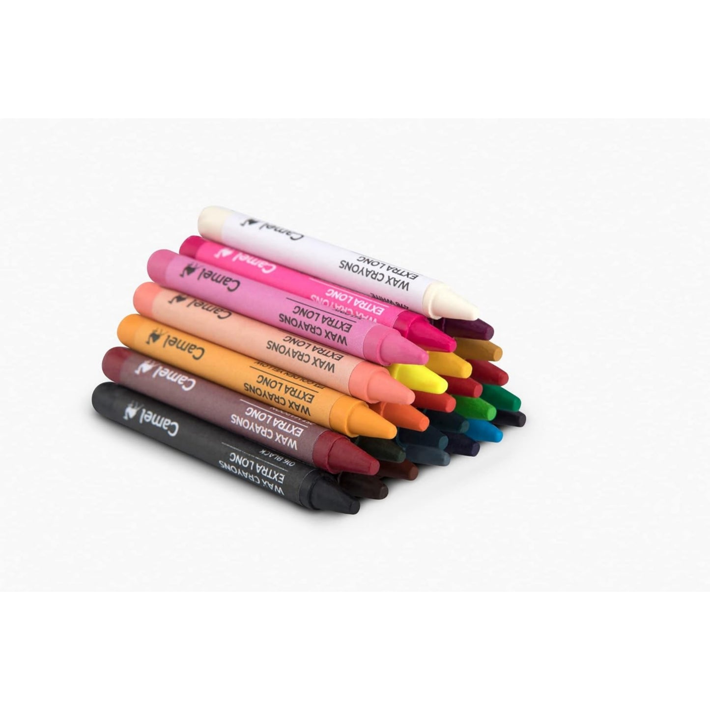 Camel Camlin Kokuyo Extra Long Wax Crayons - 26 Shades