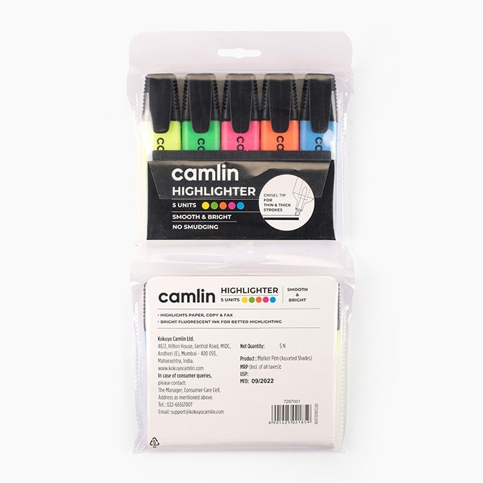 Camlin Highlighters Pack Of 5