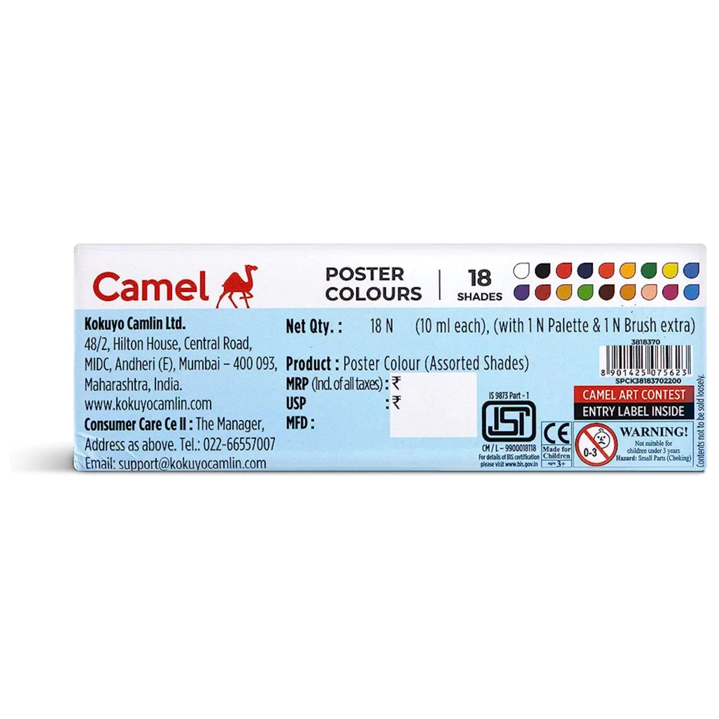 Camlin Kokuyo Student Poster Colours 18 Shades