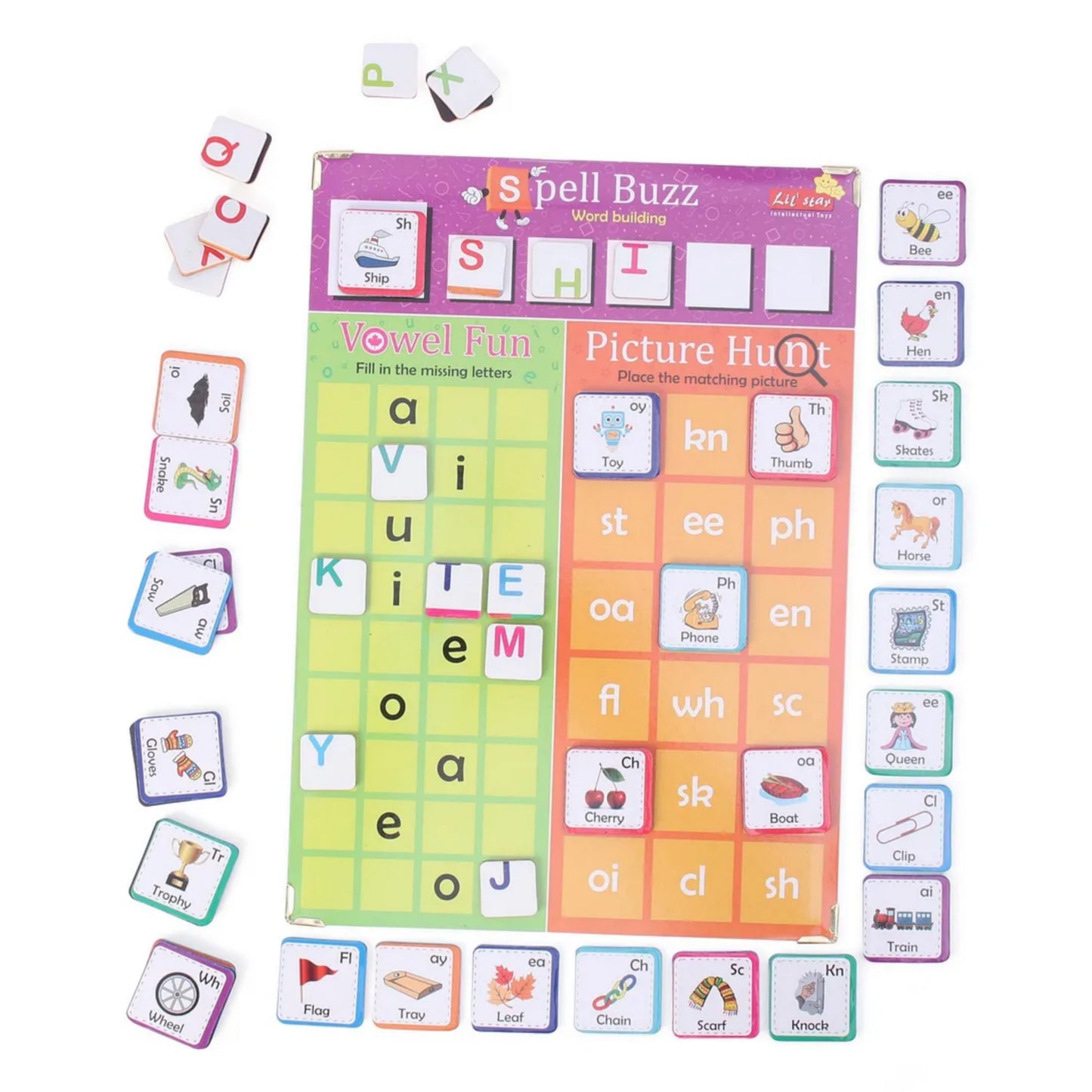 Lil' Star Magnetic Phonics & Scramble Game Multicolor - 104 Pieces