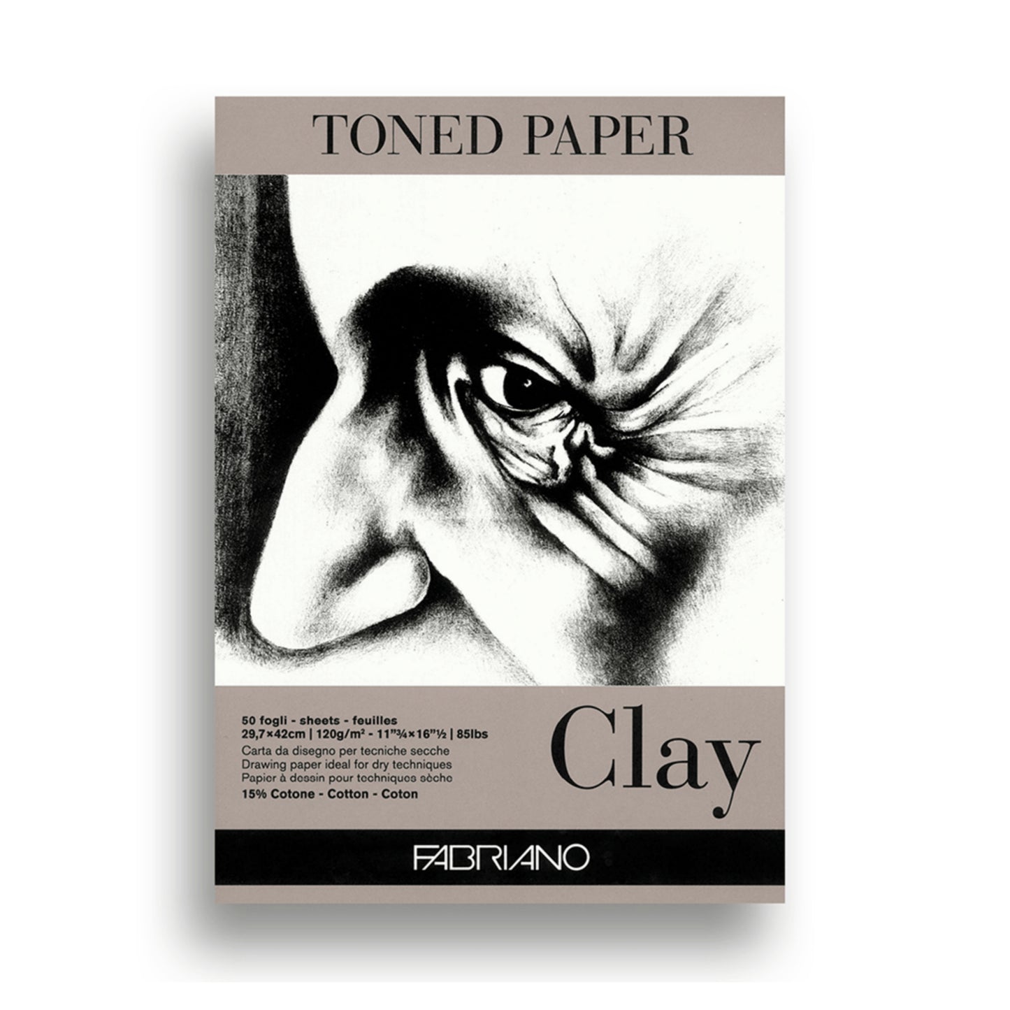 Fabriano Toned Paper Pad Clay 120 GSM (Contains- 50 Sheets)
