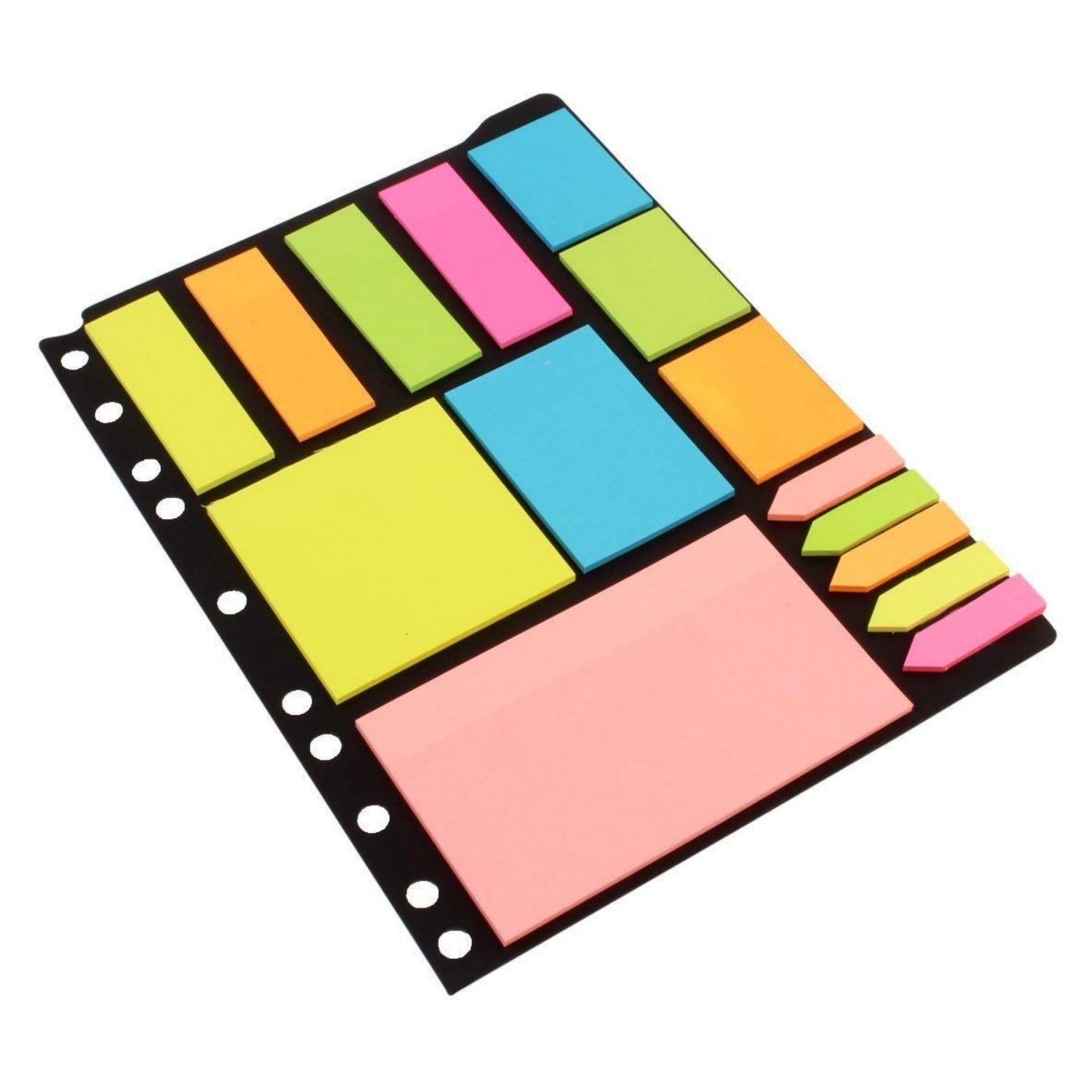 Sticky Notes & Page Markers Binder Pack, 250 Assorted Size Notes, 125 Page Markers 25 X 19 cm, Assorted Colors