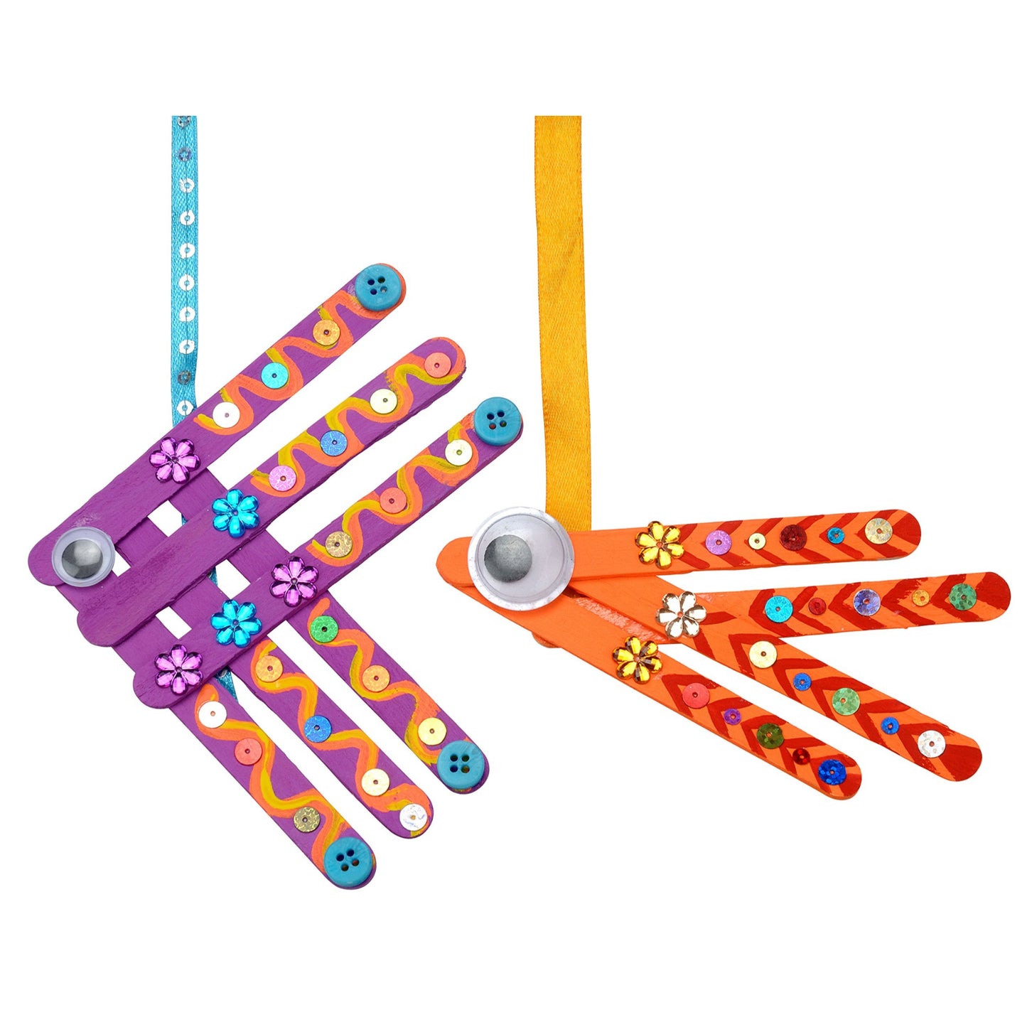 Happy Kidz Creative Candy Craft Hobby Kit | Learn Creativity, Art and Craft, Best Out of Waste with Ice-Cream Sticks Game for Kids | Do it Yourself DIY Craft and Activity Kit for Boy and Girls