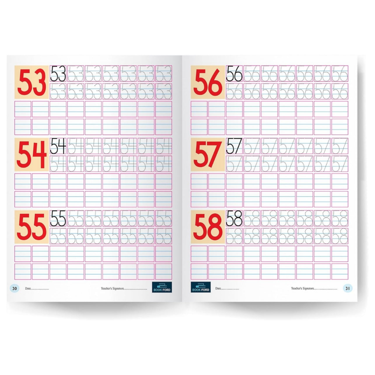 Book Ford Publications Writing Book Of Numbers 1-100 For Kids