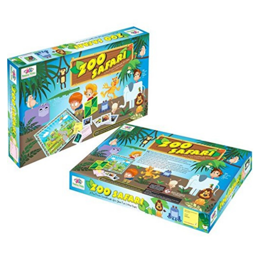 Happy Kidz Board Game Fun Board Game Zoo Safari Educational Games for Kids