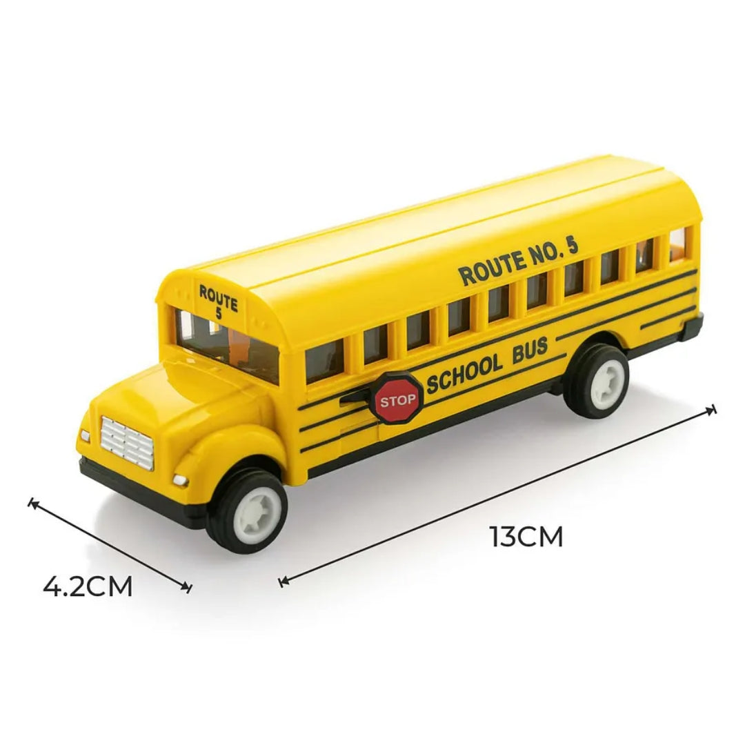 Shinsei Pull Back School Bus
