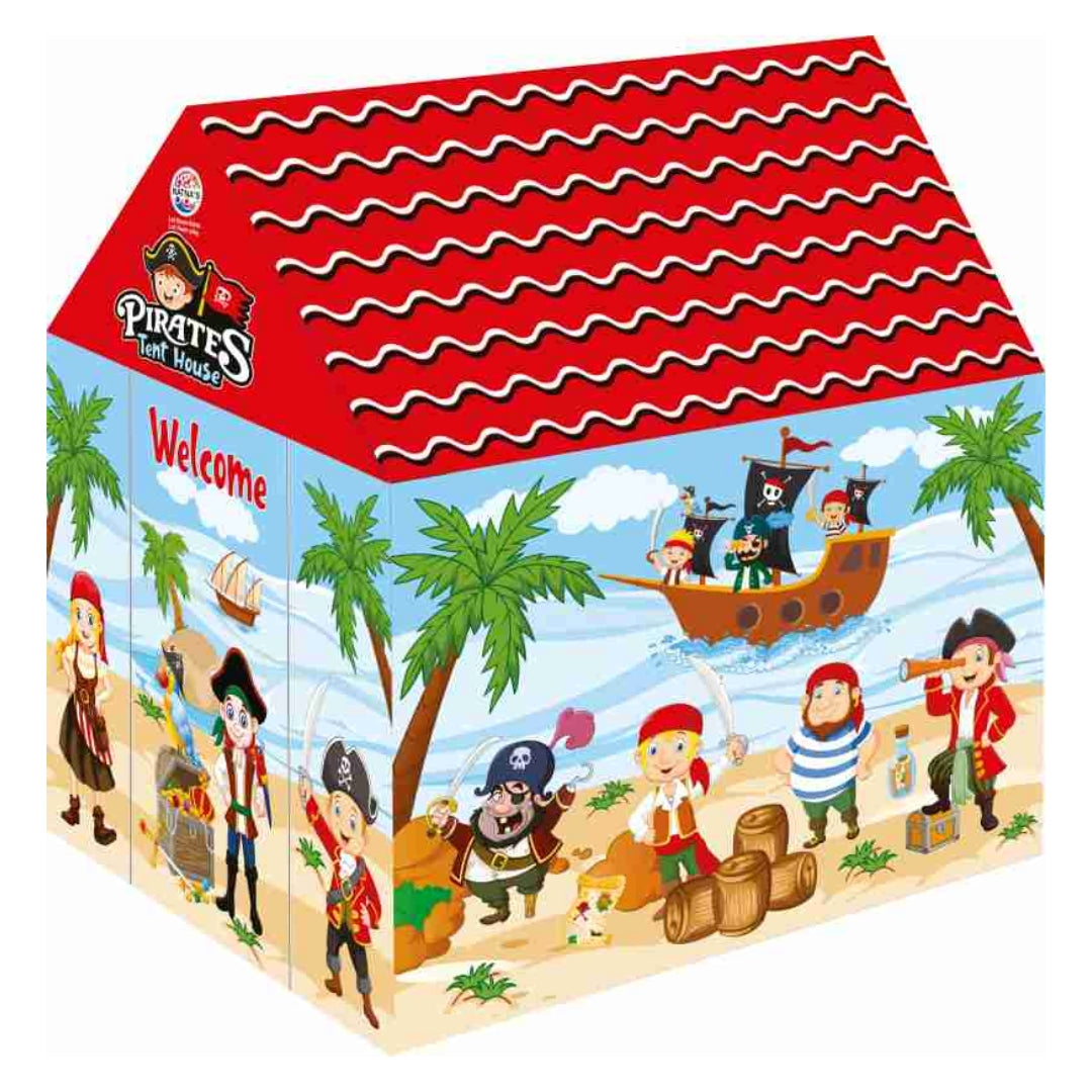 Ratna's Play Tent House Jumbo Size, Light Weight for Kids 3-10 Years Girls and Boys (Pirates The House)