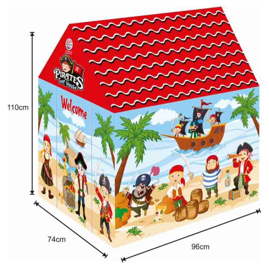 Ratna's Play Tent House Jumbo Size, Light Weight for Kids 3-10 Years Girls and Boys (Pirates The House)