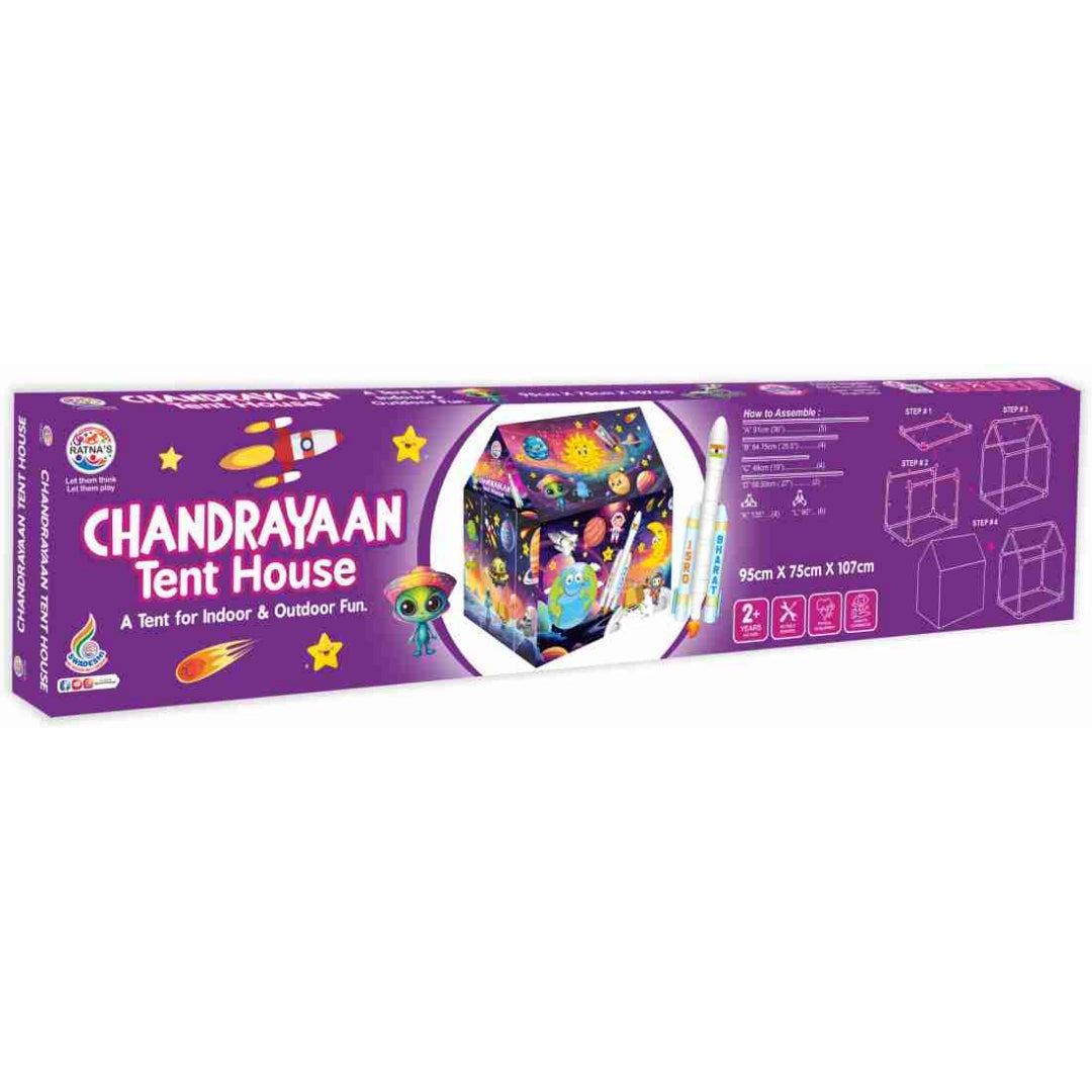 Ratna's Play Tent House Jumbo Size, Light Weight for Kids 3-10 Years Girls and Boys (Chandrayaan)