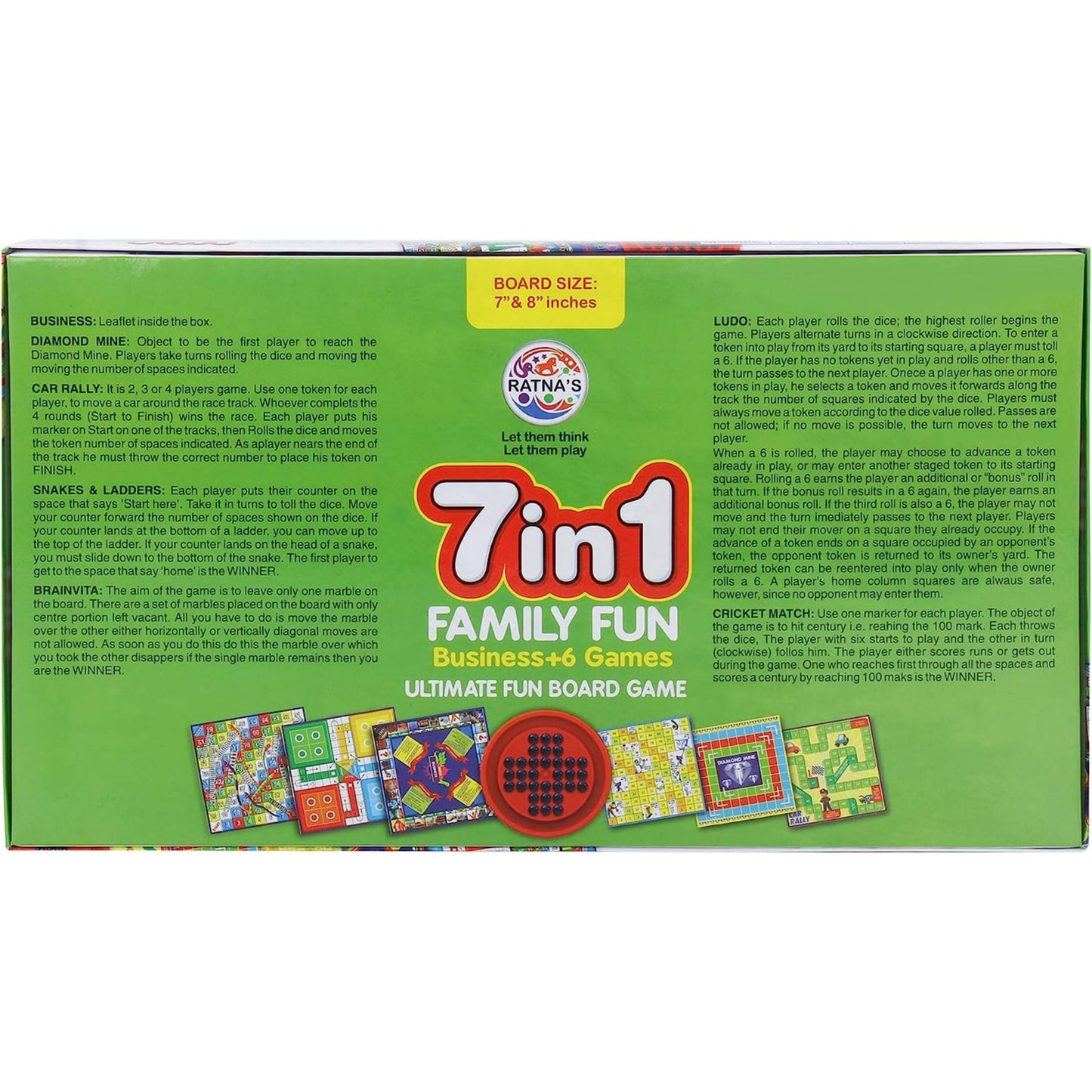 Ratna's 7 in 1 Family Board Game