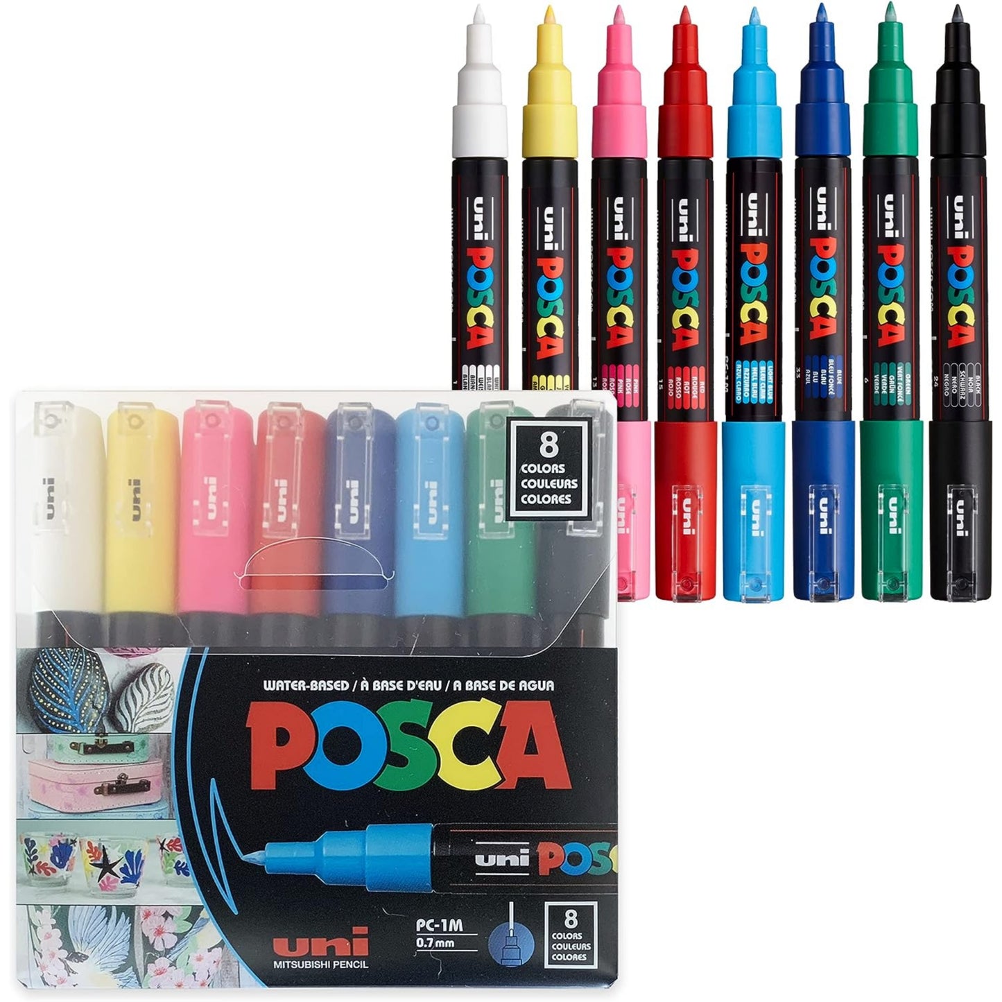 Uniball Posca Ultra Water Based Paint marker PC-1MR Set
