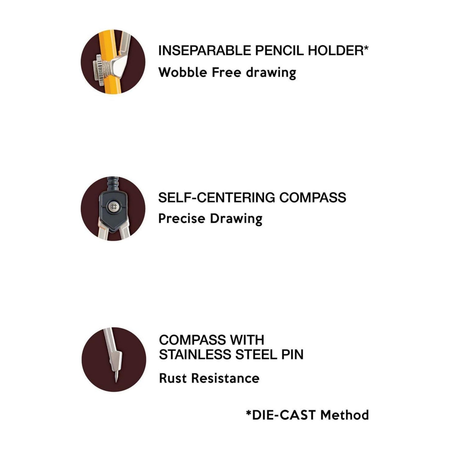 Classmate Invento Geometry Box| Rust Resistant Instruments | Available in your Favourite Avengers Characters