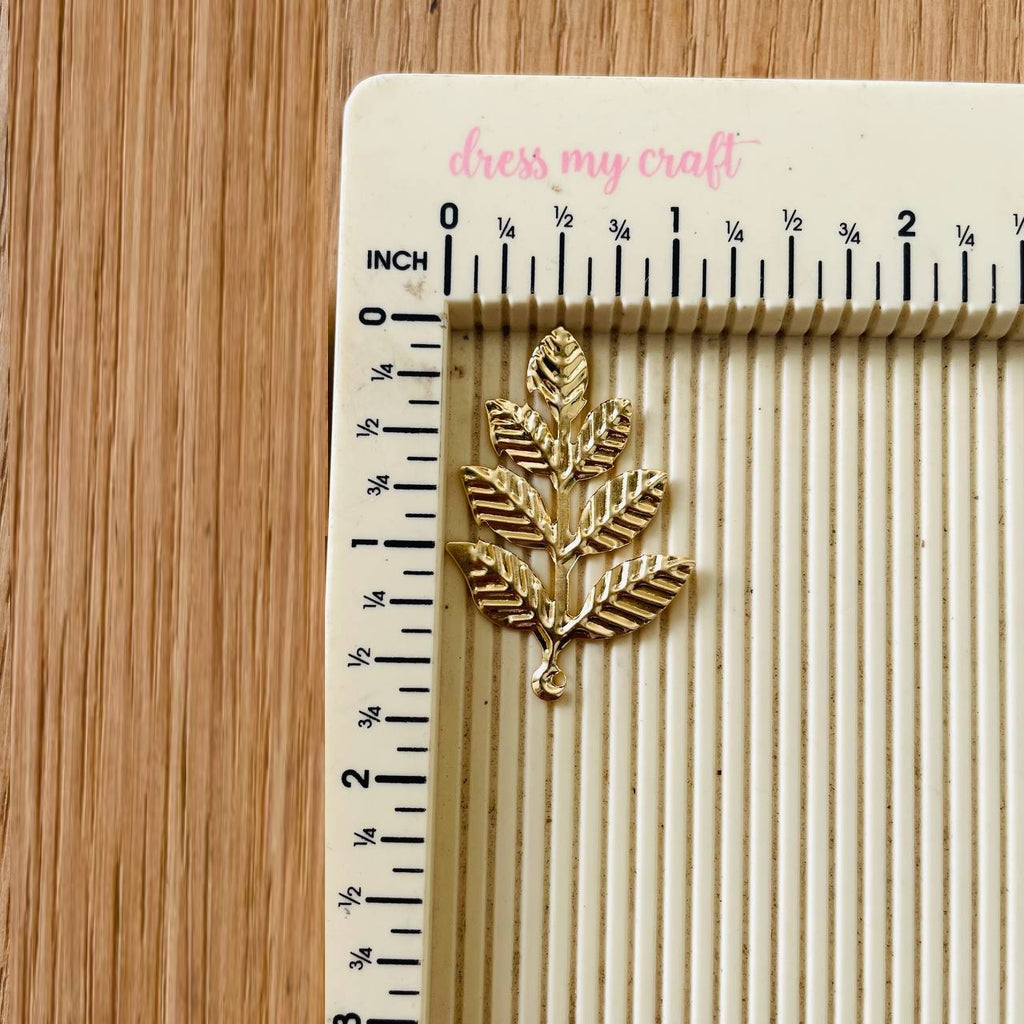 Metal Leaf Charm 5 Pc's