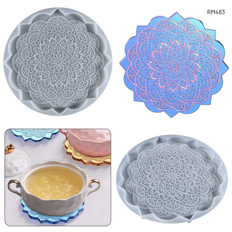 Silicone Mould Mandala Tea Coaster