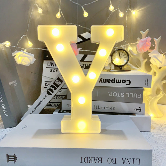 Marquee Alphabet Shaped Led Light - Asthetic Decorations Letter Light for Romantic Gift, Diwali Decoration Item, Night Light Lamp and Wall Lamp