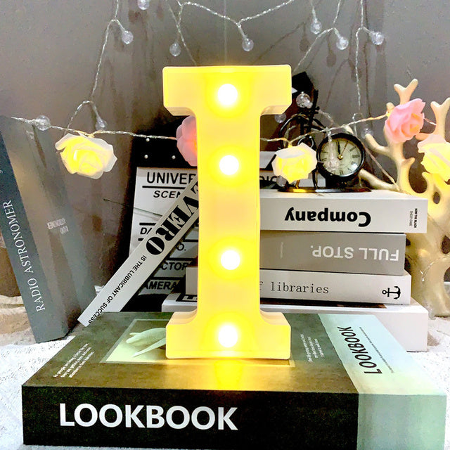 Marquee Alphabet Shaped Led Light - Asthetic Decorations Letter Light for Romantic Gift, Diwali Decoration Item, Night Light Lamp and Wall Lamp