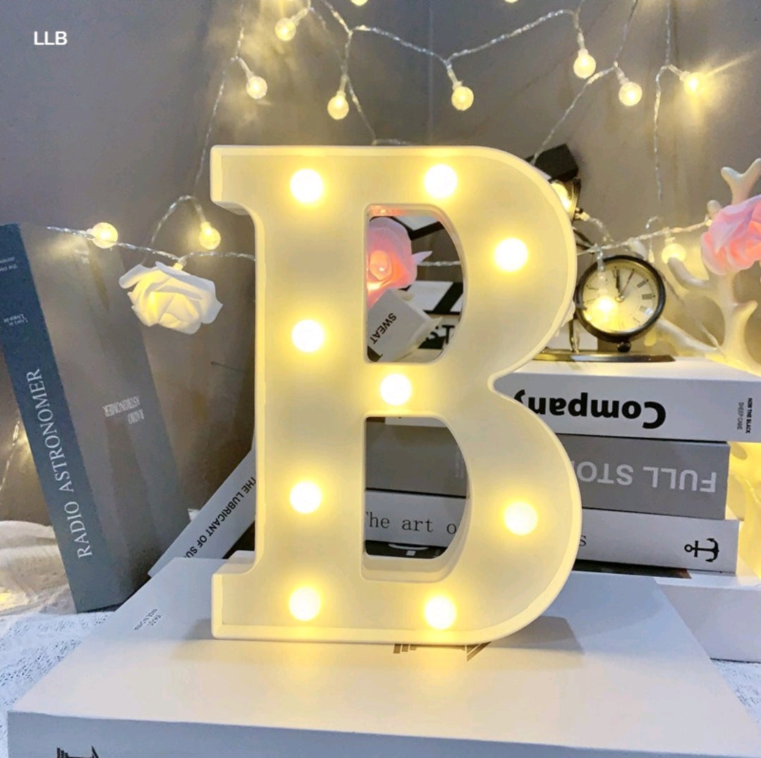 Marquee Alphabet Shaped Led Light - Asthetic Decorations Letter Light for Romantic Gift, Diwali Decoration Item, Night Light Lamp and Wall Lamp