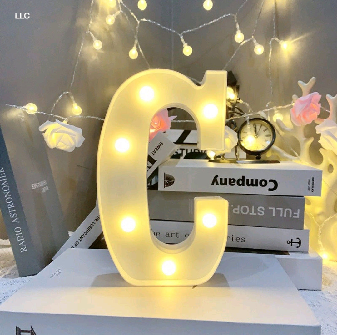Marquee Alphabet Shaped Led Light - Asthetic Decorations Letter Light for Romantic Gift, Diwali Decoration Item, Night Light Lamp and Wall Lamp