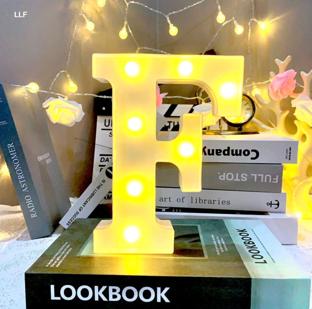 Marquee Alphabet Shaped Led Light - Asthetic Decorations Letter Light for Romantic Gift, Diwali Decoration Item, Night Light Lamp and Wall Lamp
