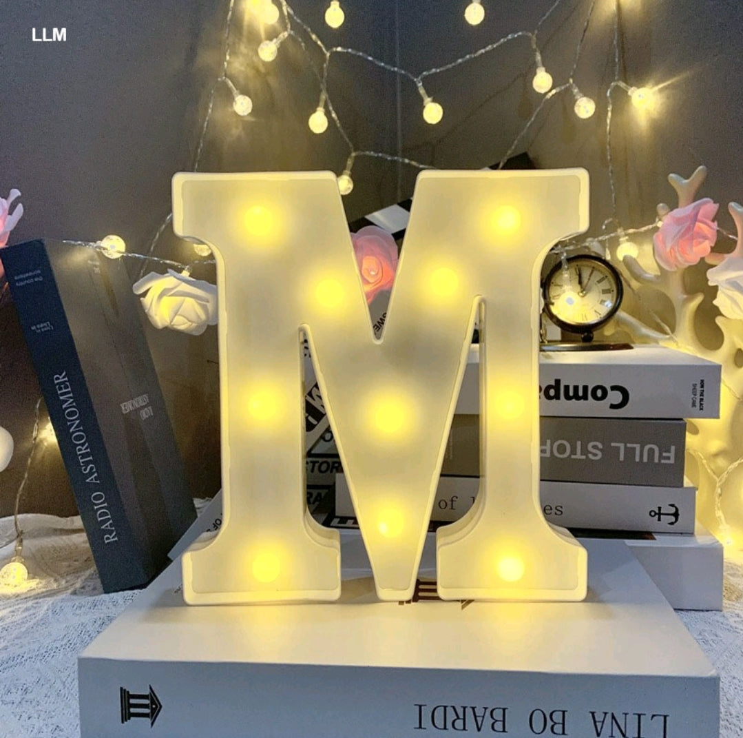 Marquee Alphabet Shaped Led Light - Asthetic Decorations Letter Light for Romantic Gift, Diwali Decoration Item, Night Light Lamp and Wall Lamp