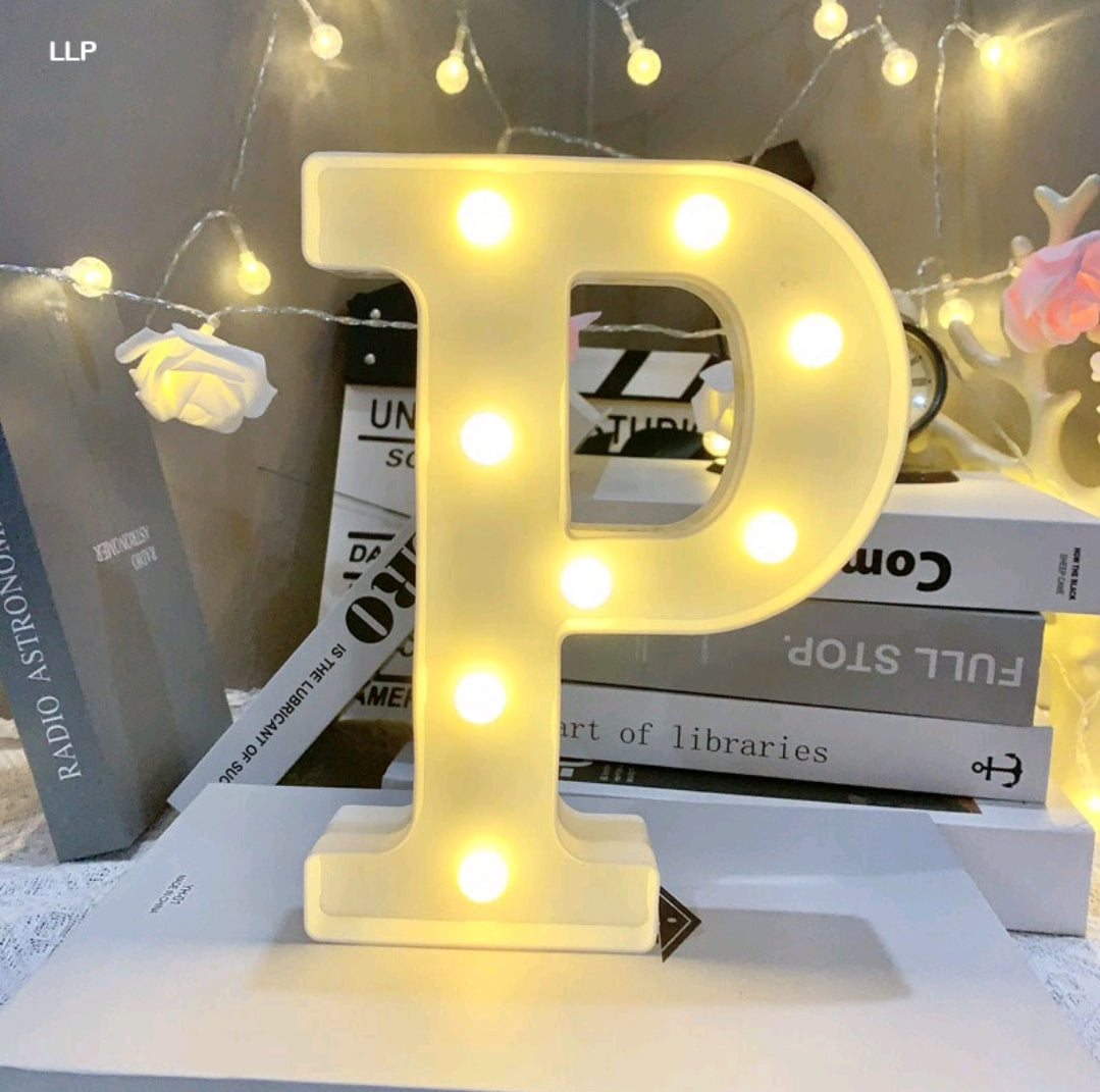 Marquee Alphabet Shaped Led Light - Asthetic Decorations Letter Light for Romantic Gift, Diwali Decoration Item, Night Light Lamp and Wall Lamp