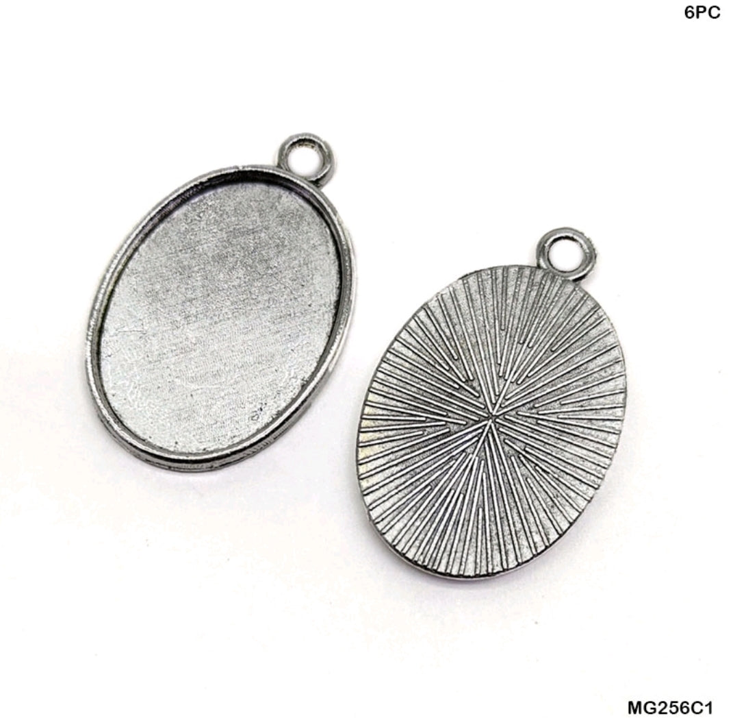 Oval Shape Bezel Pendant 6 Pc's