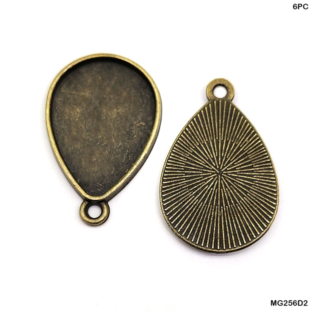 Drop Shape Bezel Pendant 6 Pc's