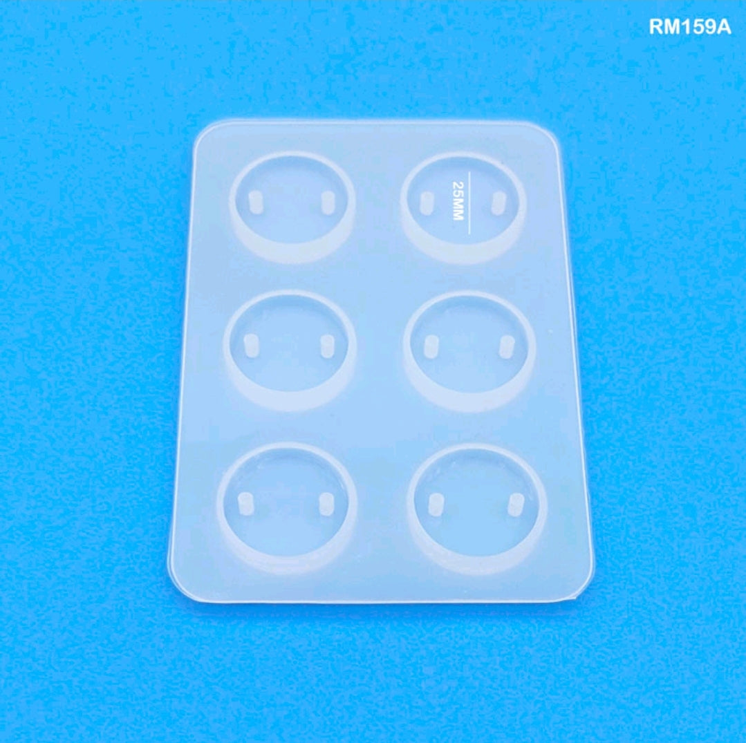 Silicone Mould Rakhi 6 Cavity Round 25mm