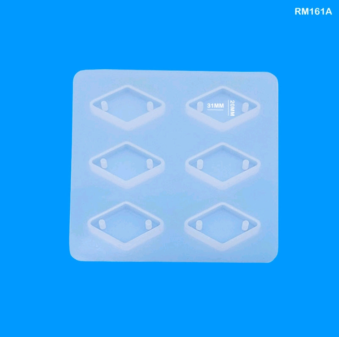 Silicone Mould Rakhi 6 Cavity Rhombus 31x20mm