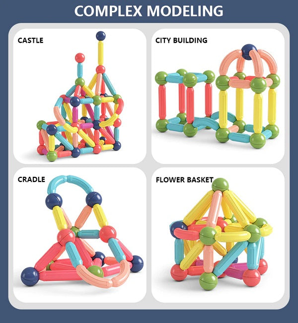 Magnetic Building Sticks and Balls Set - 42 Pc's