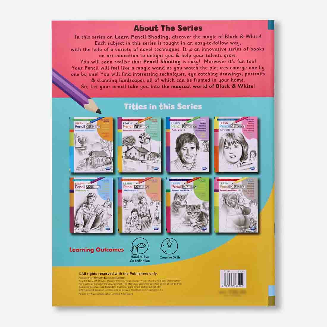 Navneet Learn Pencil Shading Landscape and Objects 1 and 2 – For Elementary Art Prep – How to draw Landscapes - Pack of 2 Books