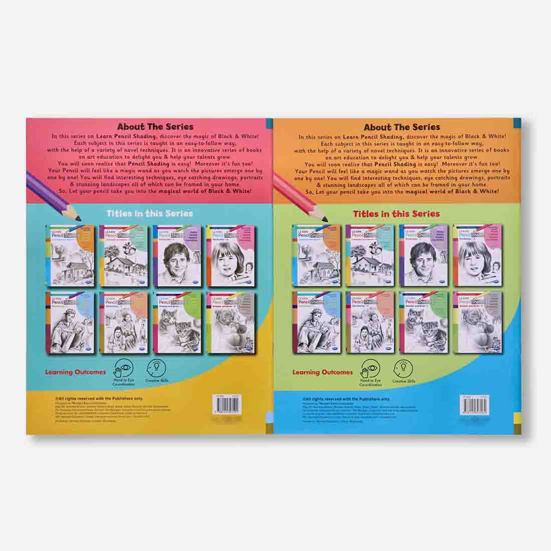 Navneet Learn Pencil Shading Landscape and Objects 1 and 2 – For Elementary Art Prep – How to draw Landscapes - Pack of 2 Books