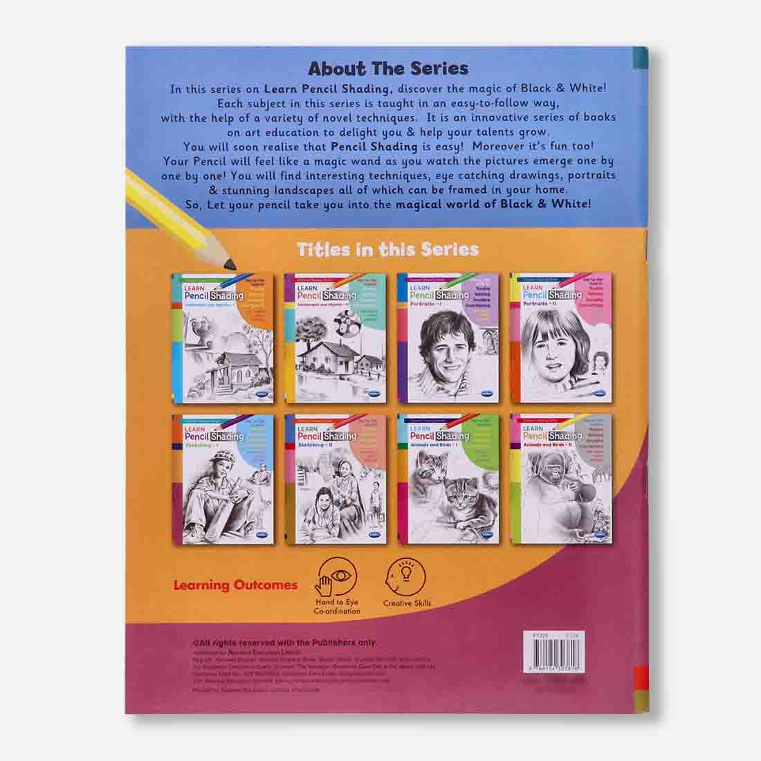 Navneet Learn Pencil Shading Sketching 1 and 2 – For Elementary Art Prep – How to draw sketches - Pack of 2 Books