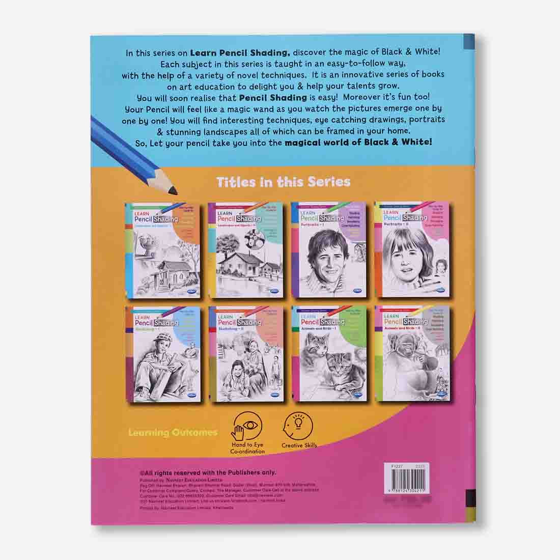 Navneet Learn Pencil Shading Animals & Birds 1 and 2 – For Elementary Art Prep – How to draw Animals and Birds - Pack of 2 Books