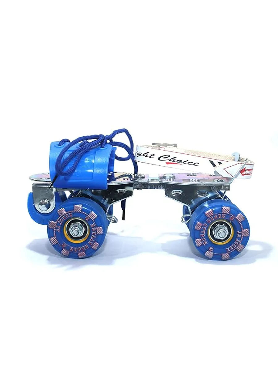 JJ JONEX Super Attack With Brake Adjustable Quad Roller Skates Suitable for Age 6 -15 Years (MYC)