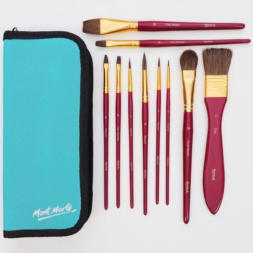 Mont Marte Watercolour Brush Set Signature 11pc