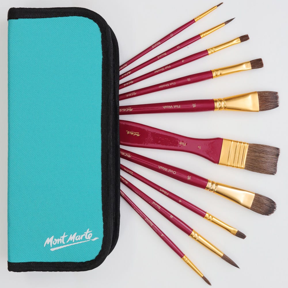 Mont Marte Watercolour Brush Set Signature 11pc