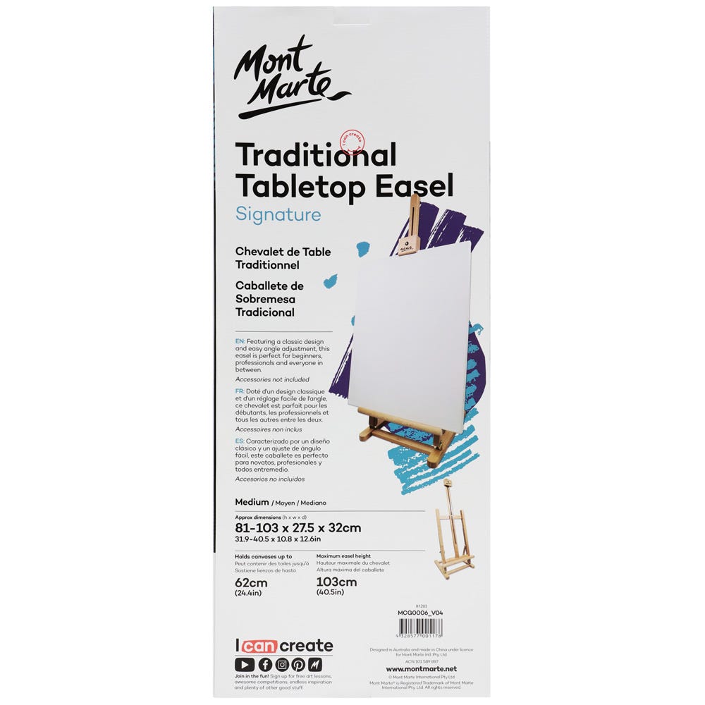 Mont Marte Traditional Tabletop Easel Signature - Medium