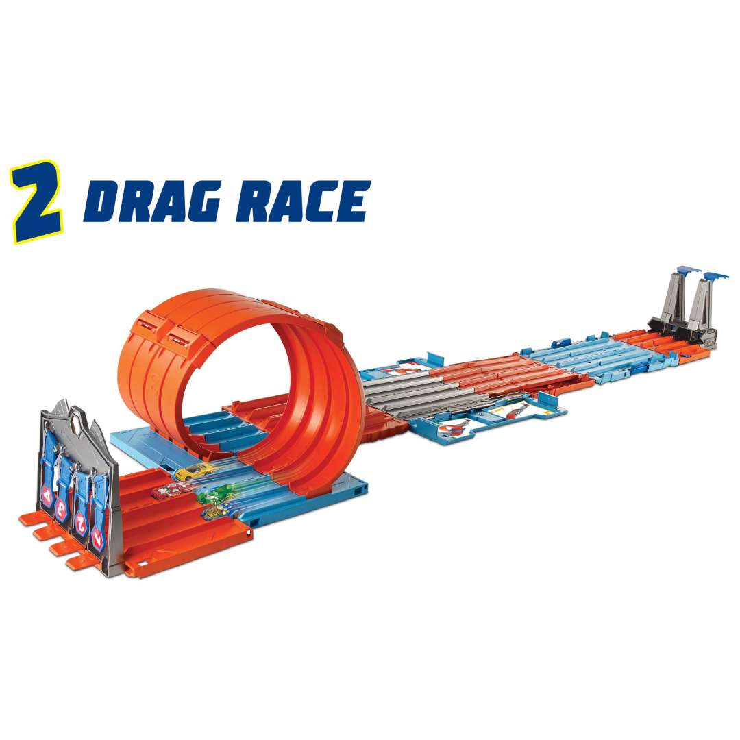Hot Wheels Race Crate With 3 Stunts in 1 Set Portable Easy Storage Ages 6 To 10