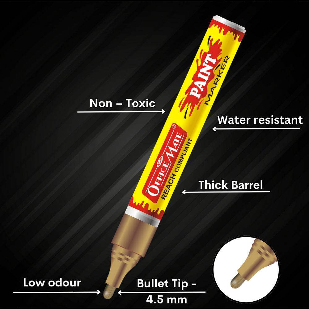 Soni Officemate Paint Markers - Gold