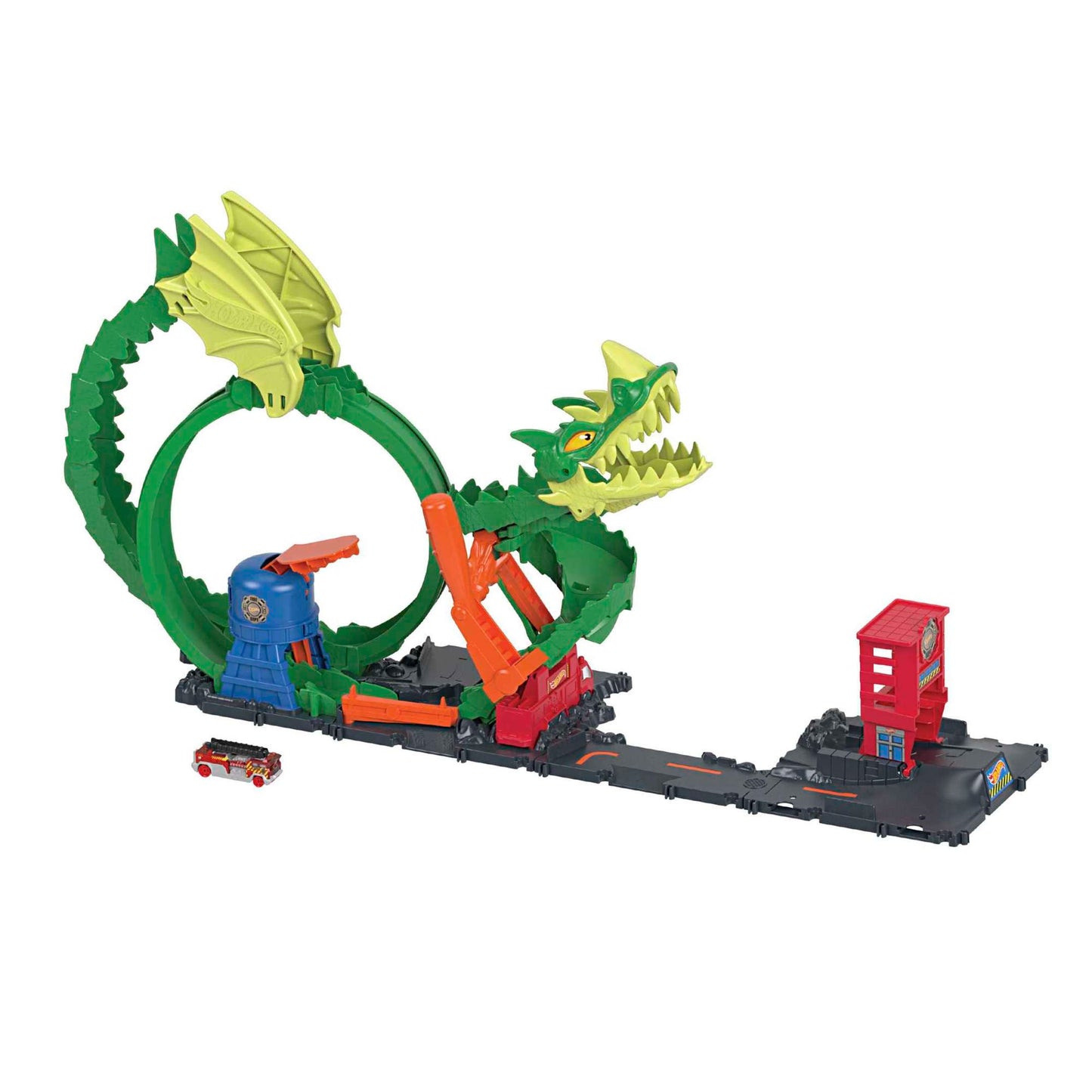Hot Wheels City Dragon Drive Firefight, Firestation Playset